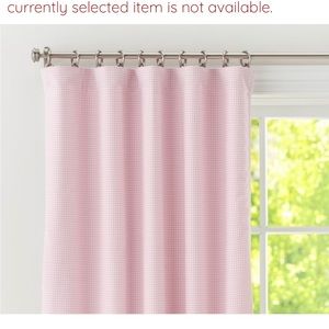 Pottery Barn kids (3) pink gingham blackout curtains